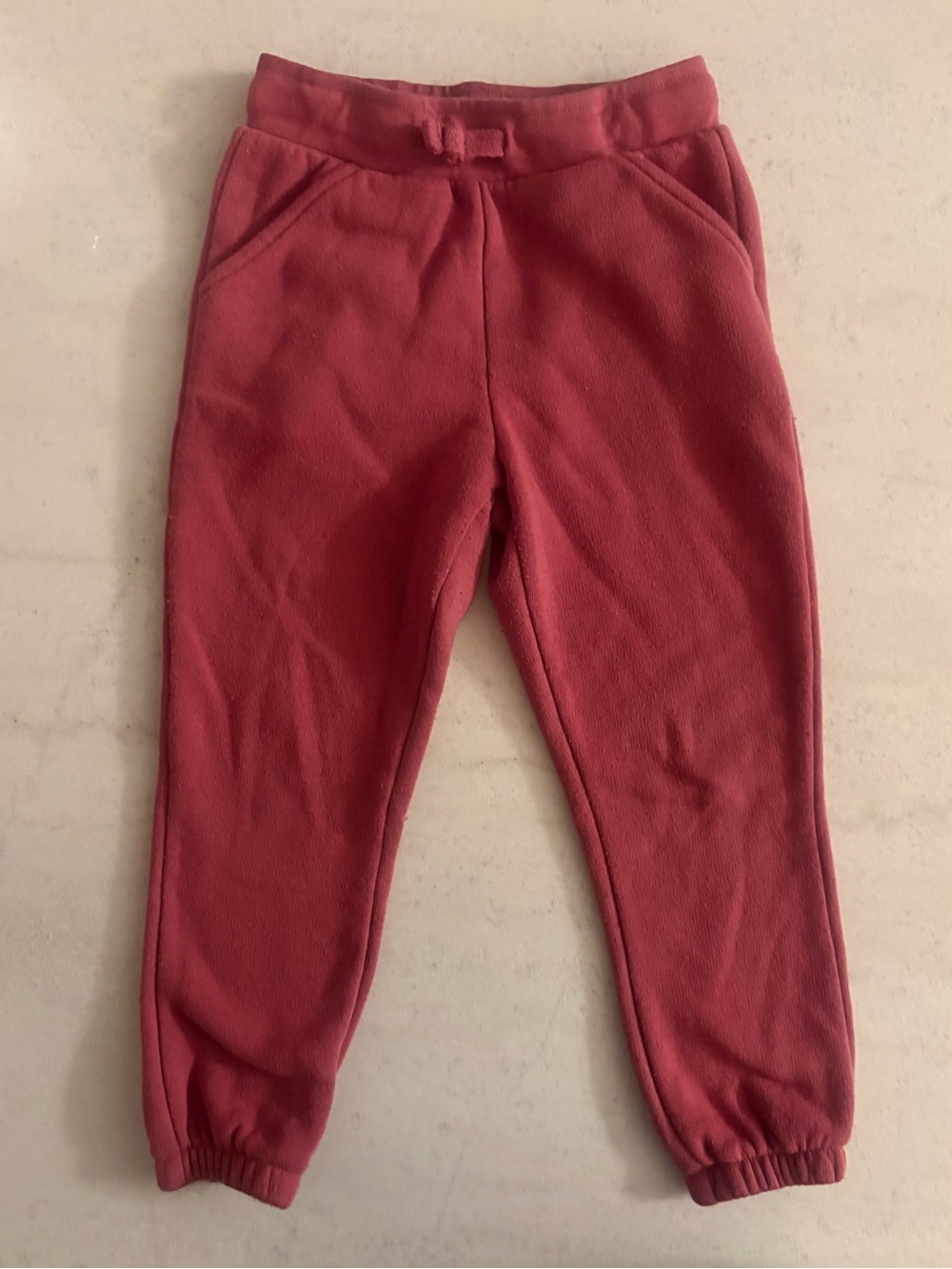 Kids Pink Fleece Jogger Pants